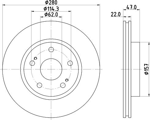 DON PCD15472 - Bremžu diski ps1.lv