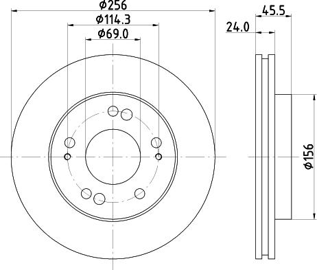 DON PCD15162 - Bremžu diski ps1.lv