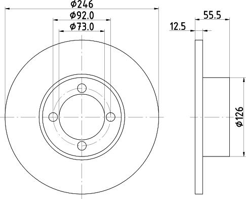 DON PCD15802 - Bremžu diski ps1.lv