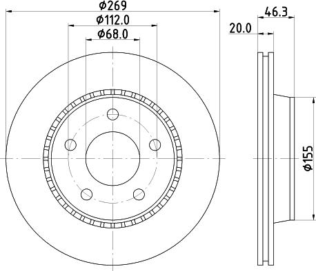 DON PCD15352 - Bremžu diski ps1.lv