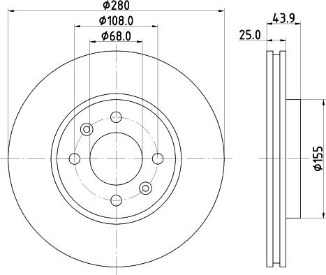 DON PCD15282 - Bremžu diski ps1.lv