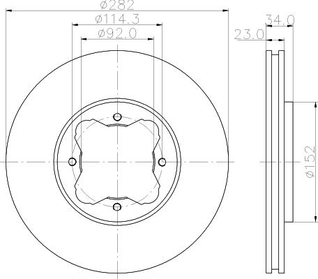 DON PCD16622 - Bremžu diski ps1.lv