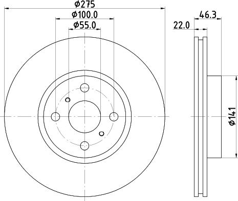 DON PCD16272 - Bremžu diski ps1.lv