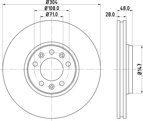 DON PCD10941 - Bremžu diski ps1.lv