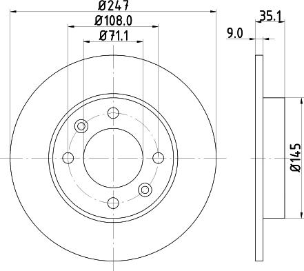 DON PCD10932 - Bremžu diski ps1.lv