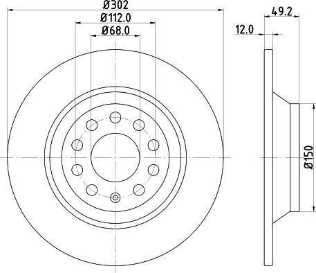 DON PCD10492 - Bremžu diski ps1.lv