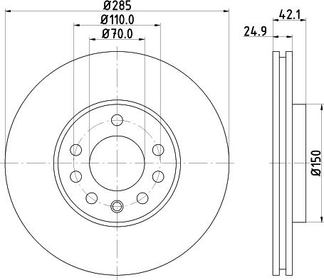 DON PCD10452 - Bremžu diski ps1.lv