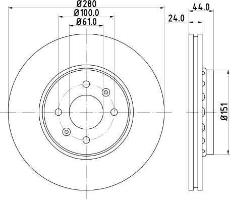 DON PCD10462 - Bremžu diski ps1.lv