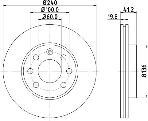 DON PCD10582 - Bremžu diski ps1.lv