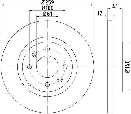 DON PCD10632 - Bremžu diski ps1.lv