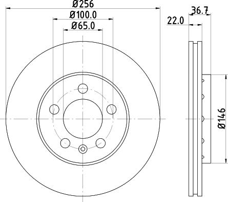 DON PCD10022 - Bremžu diski ps1.lv