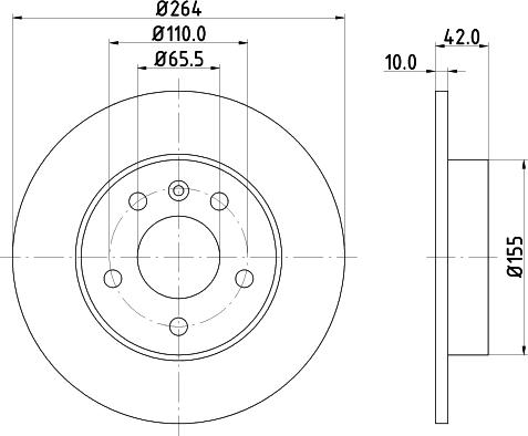 DON PCD10072 - Bremžu diski ps1.lv