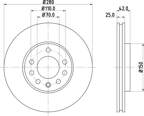 DON PCD10152 - Bremžu diski ps1.lv