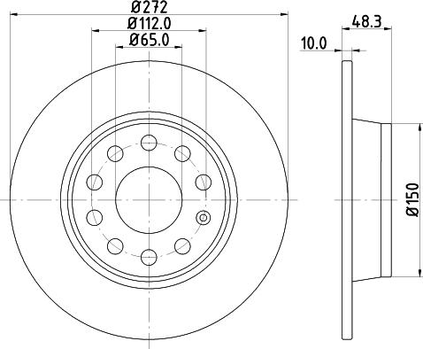 DON PCD10162 - Bremžu diski ps1.lv