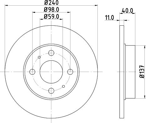 DON PCD10172 - Bremžu diski ps1.lv