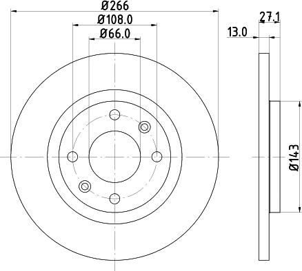 DON PCD10822 - Bremžu diski ps1.lv