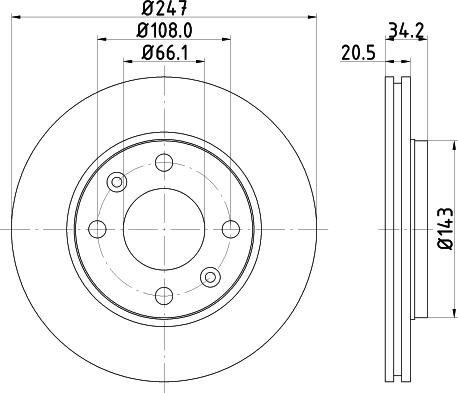 DON PCD10872 - Bremžu diski ps1.lv