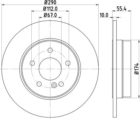 DON PCD10712 - Bremžu diski ps1.lv