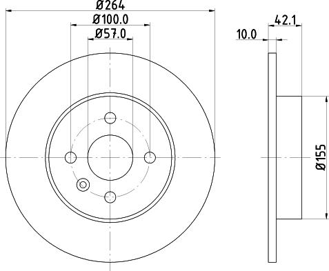 DON PCD10782 - Bremžu diski ps1.lv