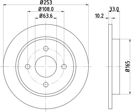 DON PCD10722 - Bremžu diski ps1.lv