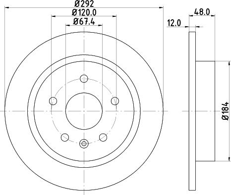 DON PCD11902 - Bremžu diski ps1.lv