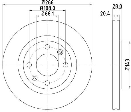 DON PCD11492 - Bremžu diski ps1.lv