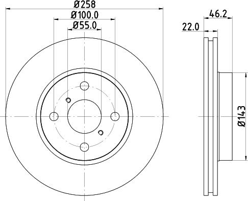 DON PCD11402 - Bremžu diski ps1.lv