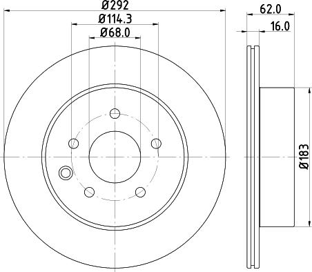 DON PCD11422 - Bremžu diski ps1.lv