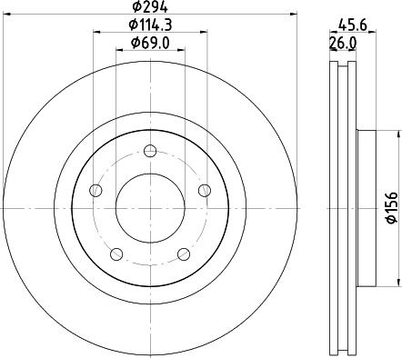 DON PCD11502 - Bremžu diski ps1.lv