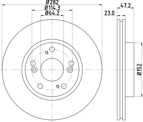 DON PCD11692 - Bremžu diski ps1.lv