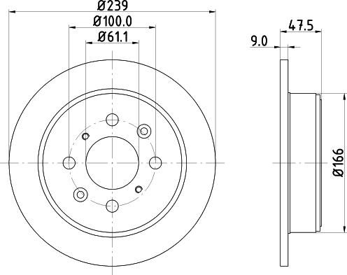 DON PCD11642 - Bremžu diski ps1.lv