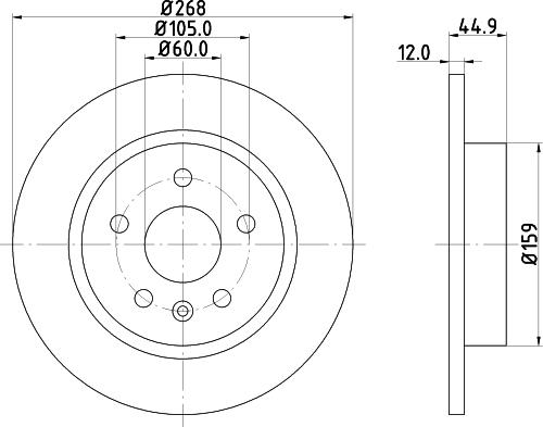 DON PCD11602 - Bremžu diski ps1.lv