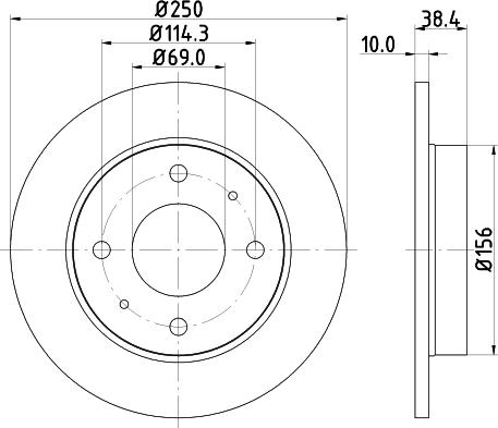 DON PCD11892 - Bremžu diski ps1.lv