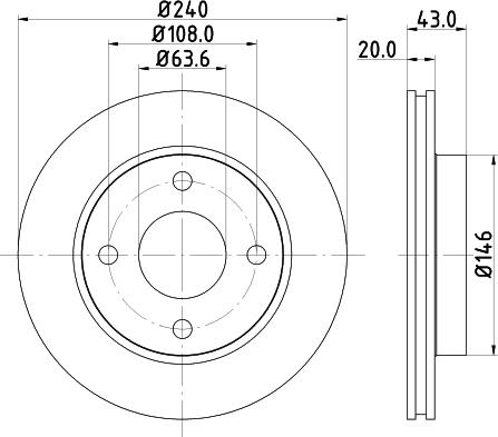 DON PCD11872 - Bremžu diski ps1.lv