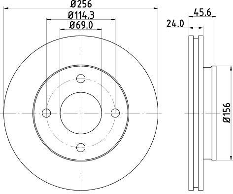 DON PCD11282 - Bremžu diski ps1.lv