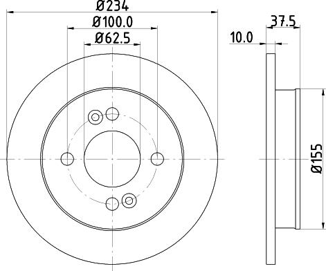 DON PCD11742 - Bremžu diski ps1.lv