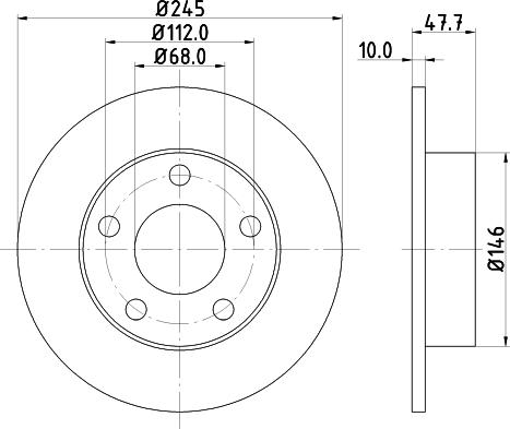 DON PCD11752 - Bremžu diski ps1.lv