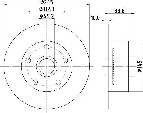 DON PCD18481 - Bremžu diski ps1.lv