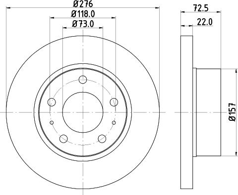 DON PCD18222 - Bremžu diski ps1.lv