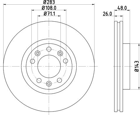 DON PCD13932 - Bremžu diski ps1.lv