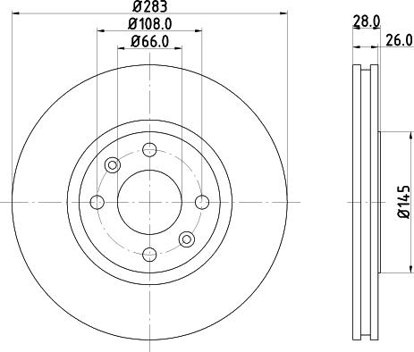 DON PCD13492 - Bremžu diski ps1.lv