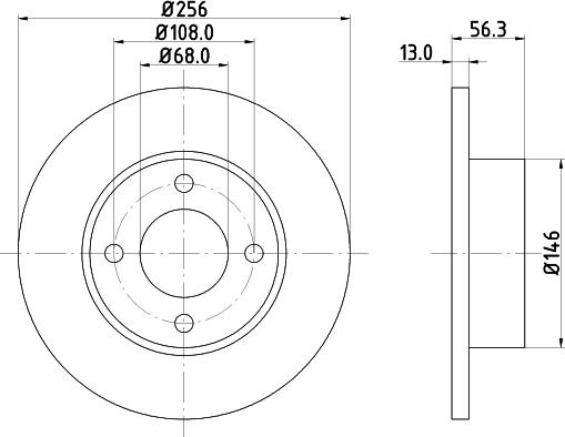 DON PCD13452 - Bremžu diski ps1.lv