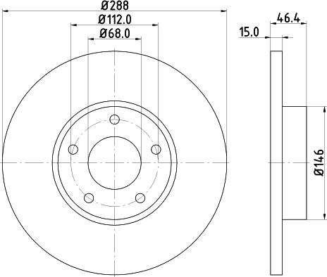 DON PCD13422 - Bremžu diski ps1.lv