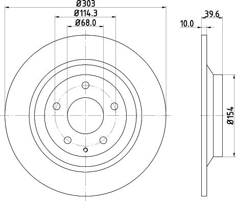 DON PCD13542 - Bremžu diski ps1.lv