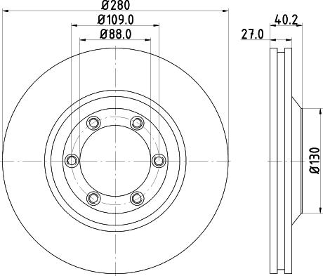 DON PCD13662 - Bremžu diski ps1.lv