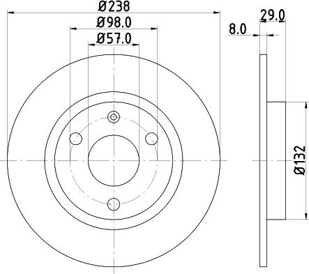 DON PCD13102 - Bremžu diski ps1.lv