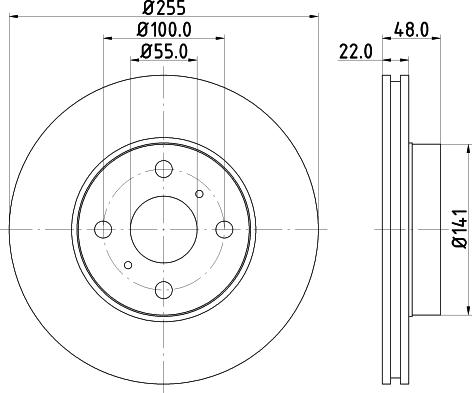 DON PCD13302 - Bremžu diski ps1.lv