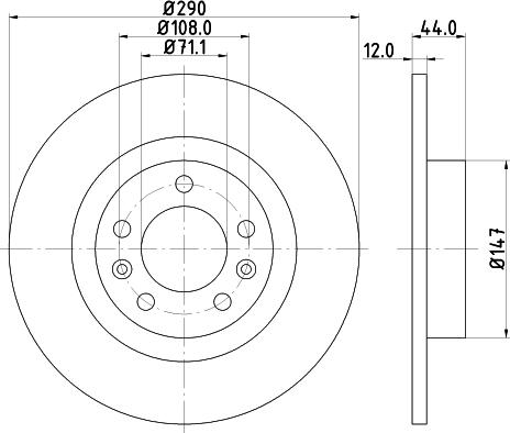 DON PCD13292 - Bremžu diski ps1.lv