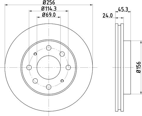 DON PCD13282 - Bremžu diski ps1.lv