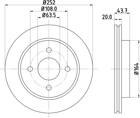 DON PCD13702 - Bremžu diski ps1.lv